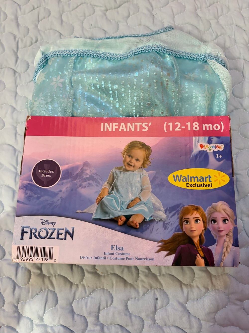 Disney Frozen Elsa Infant Light Blue Sparkle Bib